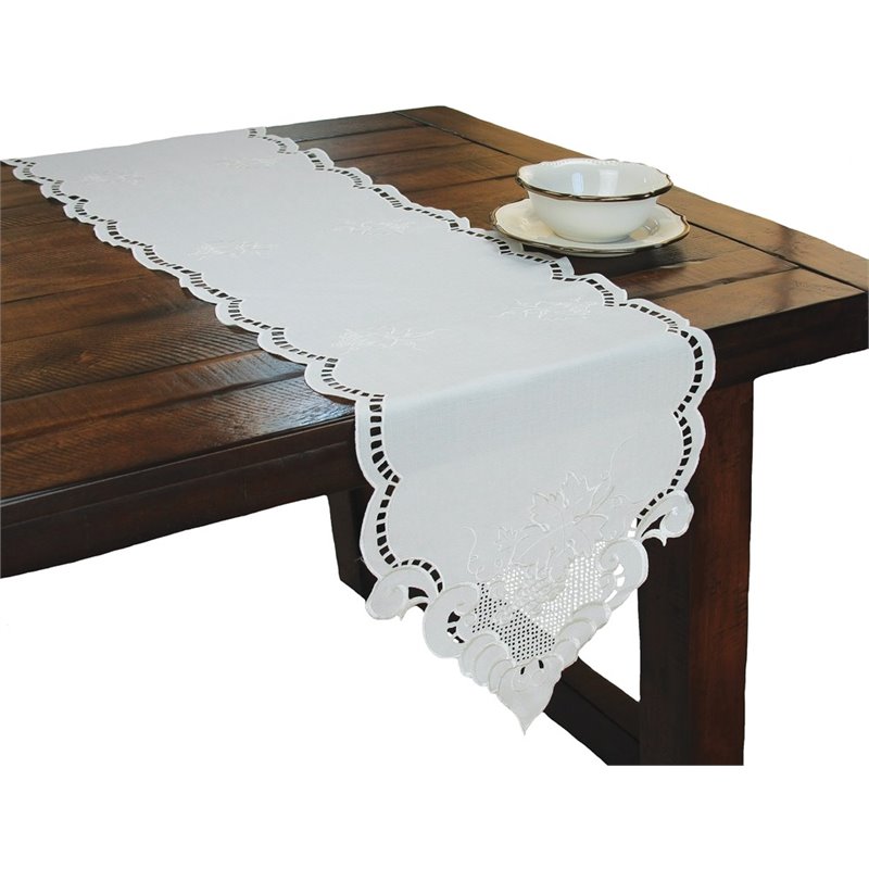 Xia Home Fashions Grapes and Leaves 15" x 54" Table Runner