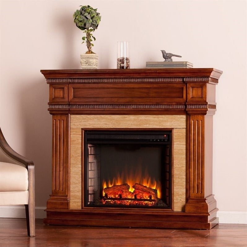 Southern Enterprise Fireplaces On Kmart Southern Enterprises Faircrest Faux Stone Electric Fireplace In Oak