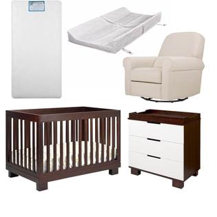 Home Square 5 Piece Nursery Furniture Set In Wood And Natural