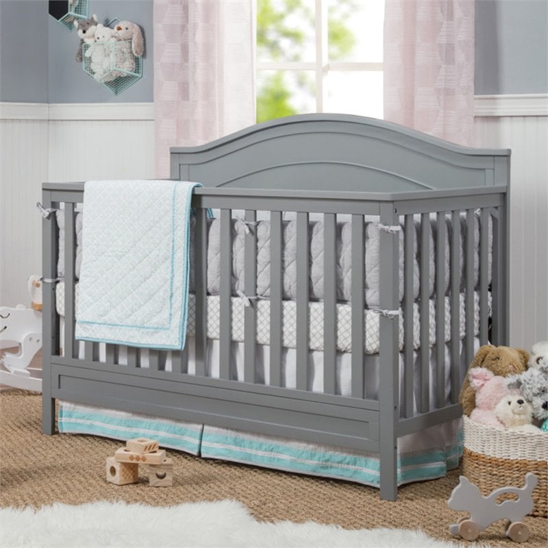 Million Dollar Baby Co Davinci Charlie 4 In 1 Convertible Crib In Grey