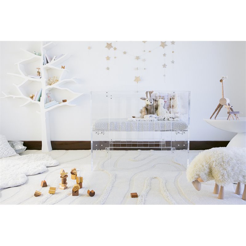 Nursery Works Vetro Mini Crib With Mattress In Clear Acrylic Nursery Works Vetro Mini Crib With Mattress In Clear Acrylic