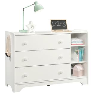 Sauder Pinwheel 3 Drawer Kids Dresser In Soft White