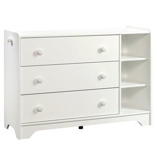 Sauder Pinwheel 3 Drawer Kids Dresser In Soft White