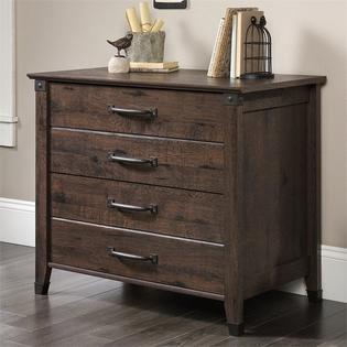 Sauder Carson Forge 2 Drawer Lateral File Cabinet In Coffee Oak