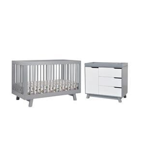 Home Square 2 Piece Nursery Set With Crib And Changing Table Set