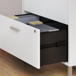 Bbf Method By Kathy Ireland Lateral File Cabinet In White