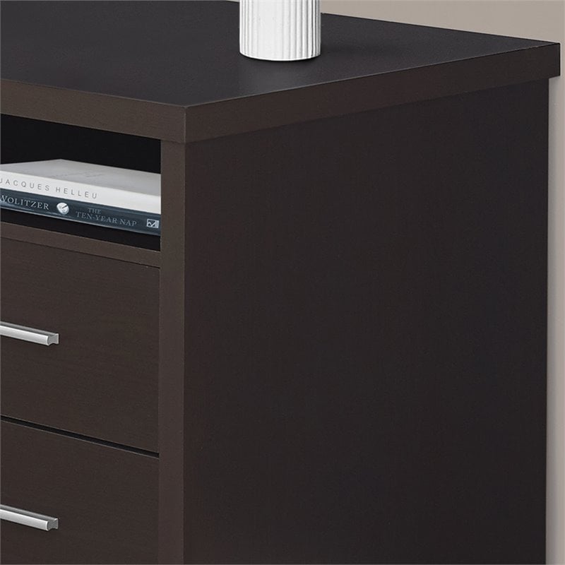 Monarch L Shaped Corner Computer Desk In Cappuccino