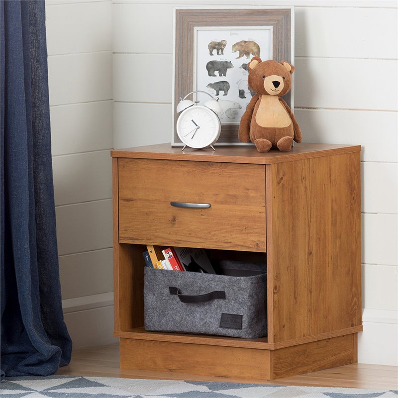 South Shore Logik Nightstand In Country Pine
