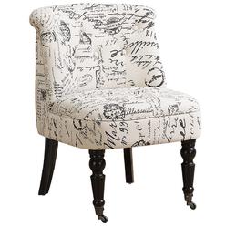 at Home By French Script Accent Chairs