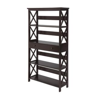 Convenience Concepts Oxford 5 Tier Bookcase With Drawer In Espresso Convenience Concepts Oxford 5 Tier Bookcase With Drawer In Espresso 3