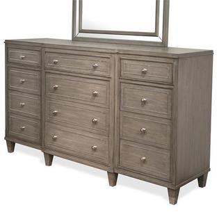 Riverside Furniture Dara Ii 12 Drawer Dresser In Gray Wash