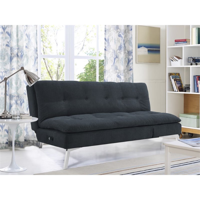 Lifestyle Solutions Serta Cine Convertible Sofa In Slate Serta Cine Convertible Sofa In Slate