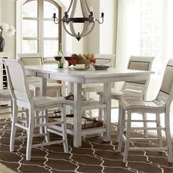 Distressed White Dining Table Progressive Furniture Nbsp White Rectangular Counter Complete Table Distressed
