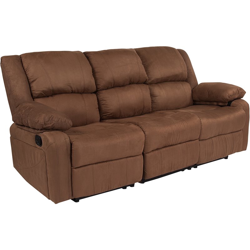 Sofas Loveseats With Free Shipping Sears Flash Furniture Harmony Series Chocolate Brown Microfiber Sofa With Two Built In Recliners