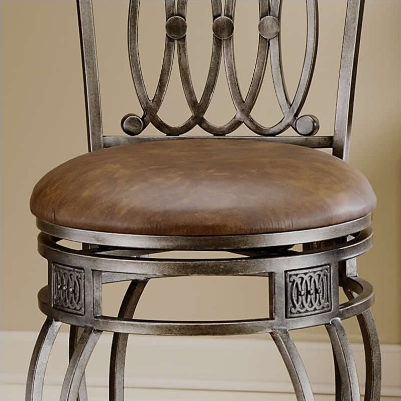 Hilale Montello 32 Swivel Bar Stool In Old Steel