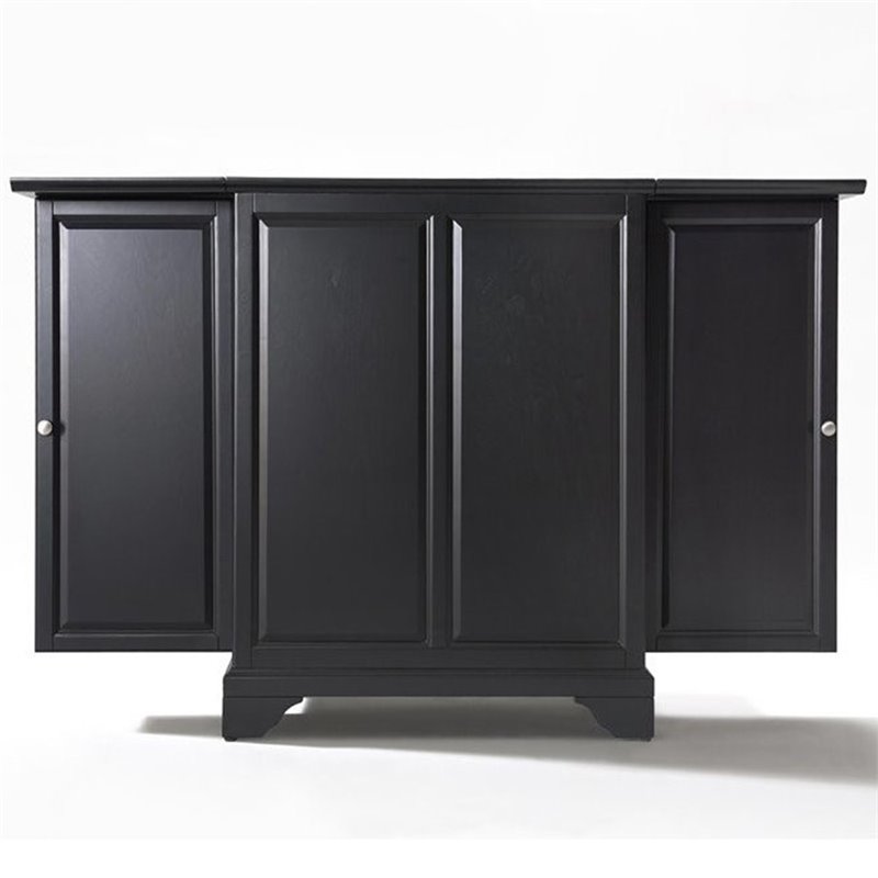 Crosley Furniture Lafayette Expandable Home Bar Cabinet In Black Finish