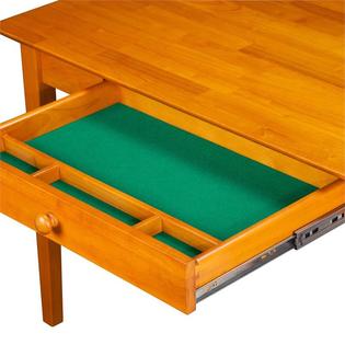 Atlantic Furniture Shaker Charger Writing Desk In Caramel