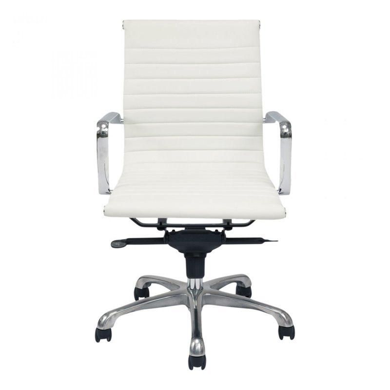 Moe S Home Collection Moe S Omega Low Back Office Chair In White