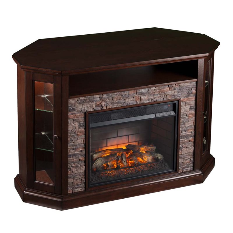Southern Enterprises Redden Corner Electric Fireplace Tv Stand