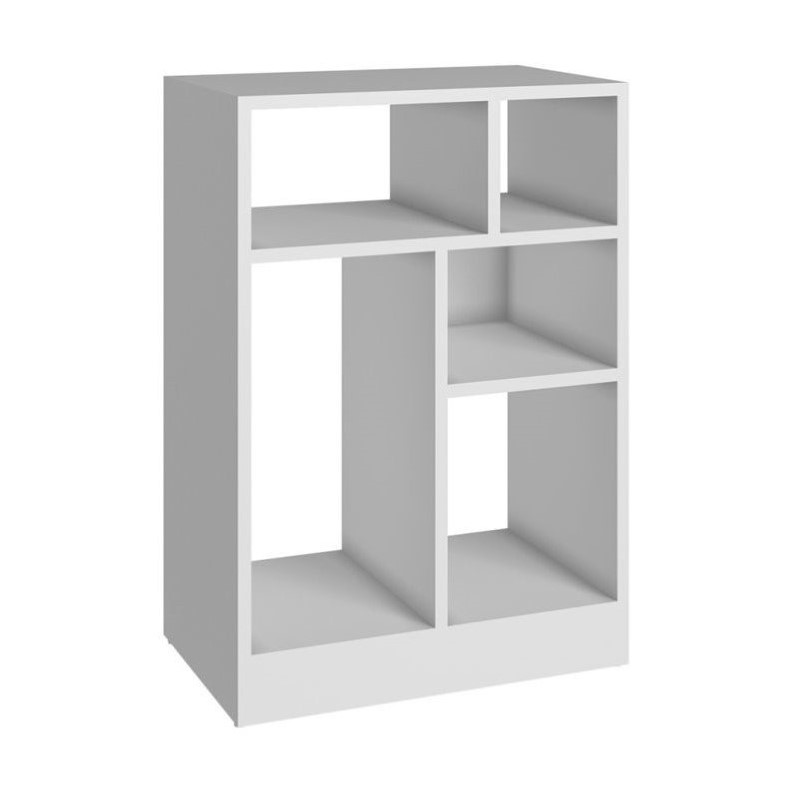 Manhattan Comfort Valenca 1.0 Series 5 Shelf Bookcase in White