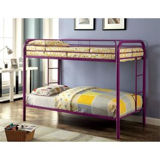 Featured image of post Purple Metal Bunk Bed - The convertible futon feature allows to switch from a sit to sleep position by simply lifting the light weight of the seat;