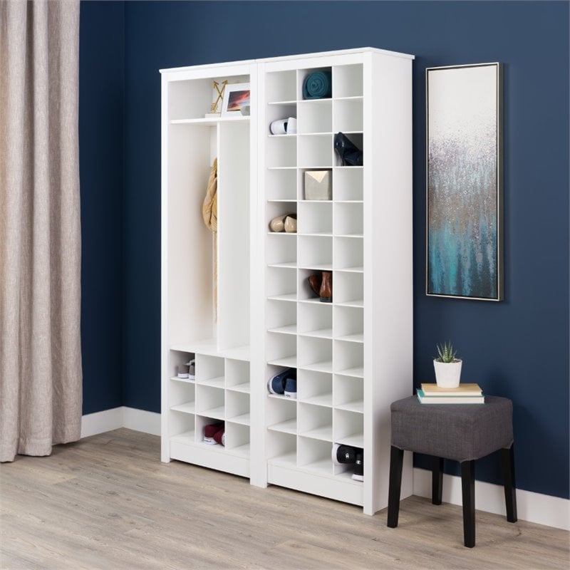 Prepac Space Saving 36 Cubby Shoe Storage Cabinet In White Prepac Space Saving 36 Cubby Shoe Storage Cabinet In White 4
