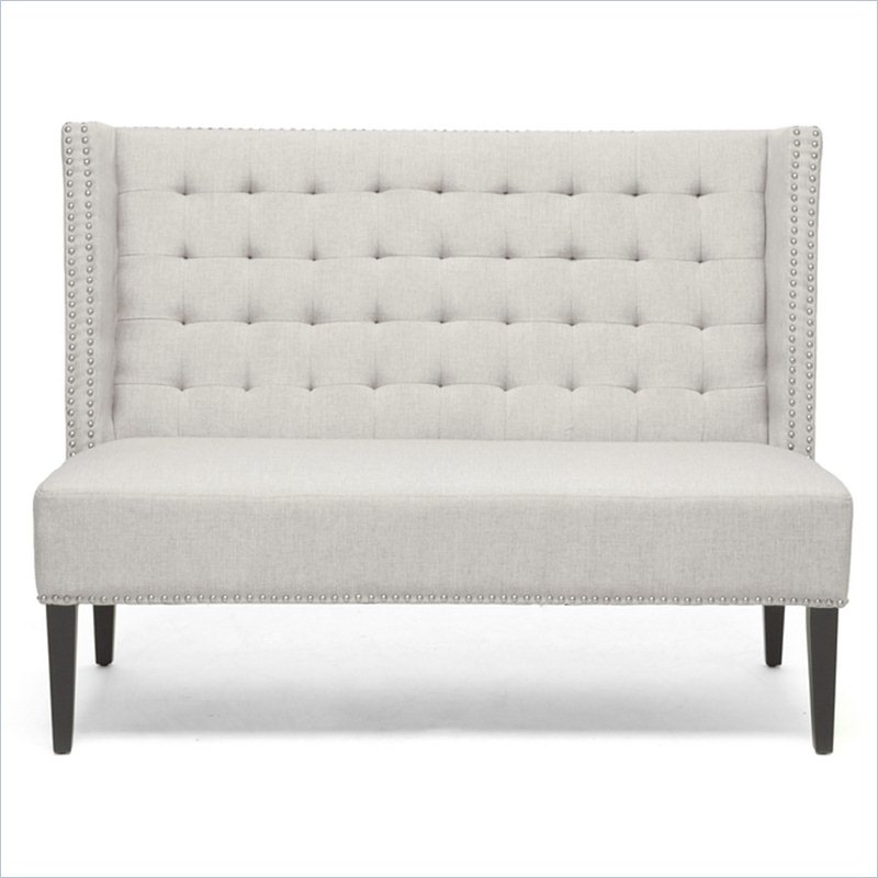 Baxton Studio Owstynn Banquette Bench In Beige