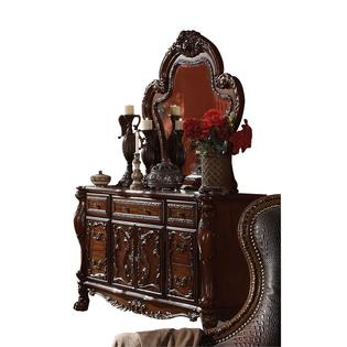 Acme Furniture Acme Dresden 7 Drawers Dresser And Server In Cherry Oak
