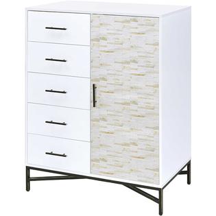 Acme Furniture Acme Uma Wardrobe Armoire In White And Black