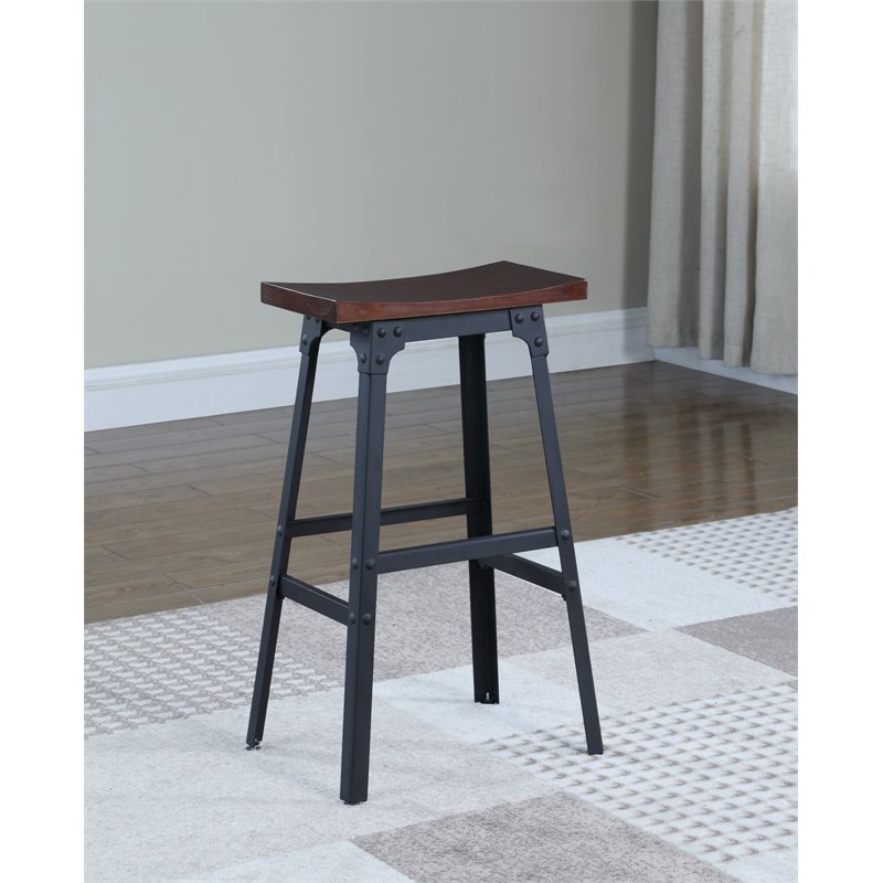 American Woodcrafters Carson 29 Backless Bar Stool In Black And American Woodcrafters Carson 29 Backless Bar Stool In Black And Dark Brown 1