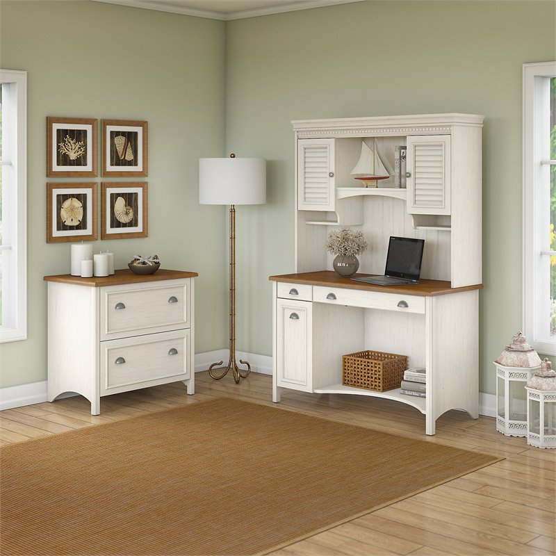 Bush Stanford Computer Desk With Hutch And Lateral File Cabinet In Bush Stanford Computer Desk With Hutch
