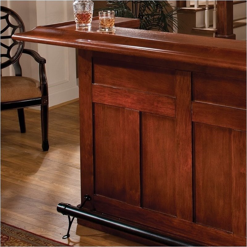 Bowery Hill Cherry Large Wrap Around Home Bar Bowery Hill Cherry Large Wrap Around