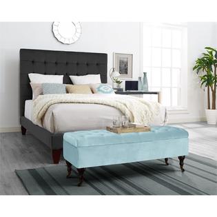 Elle Dcor Elle Decor Collette Tufted Storage Bench In French Blue