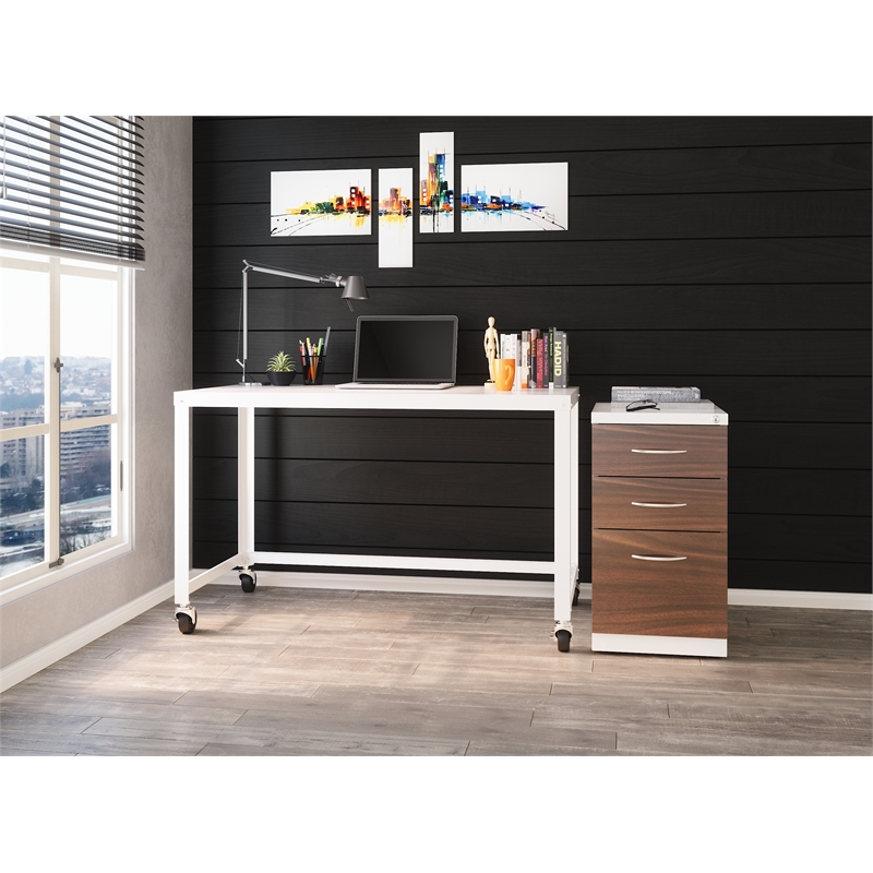 Hirsh Industries Llc Hirsh 3 Drawer Wood Front Mobile Pedestal