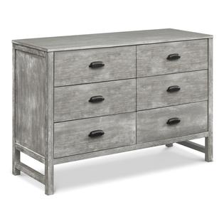 Davinci Fairway 6 Drawer Double Baby Dresser In Cottage Gray