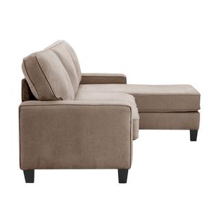 Serta Palisades 86 Reversible Small Space Sectional With Storage Tan