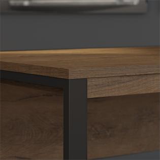 Bush Latitude 60w Writing Desk With Printer Stand File Cabinet In