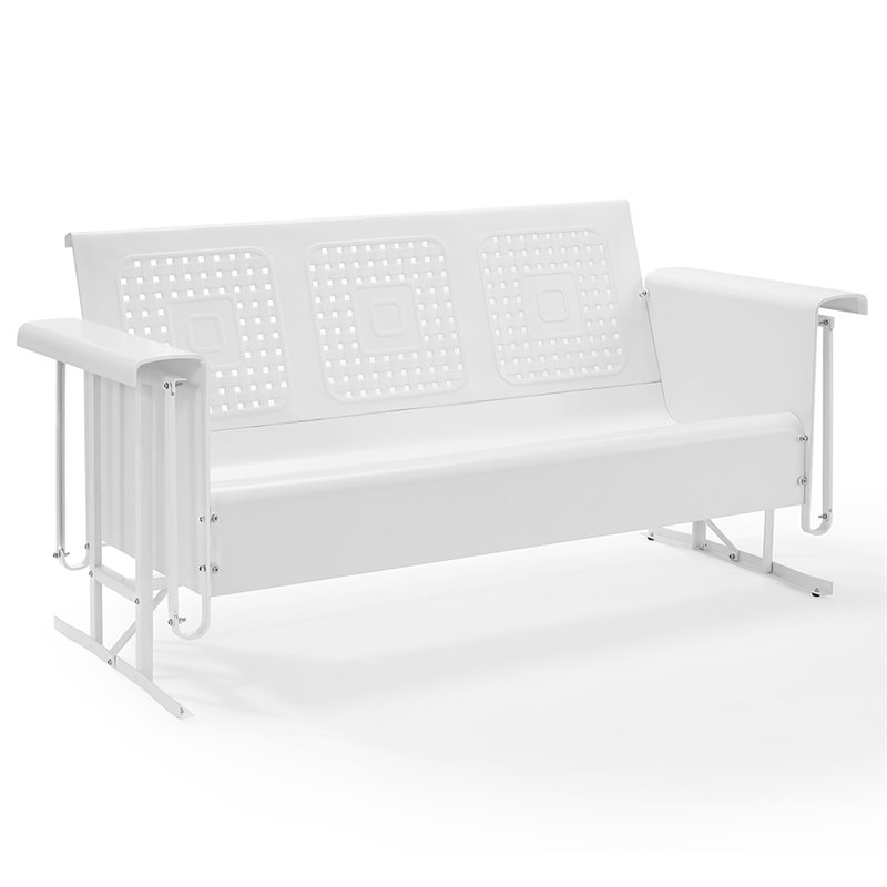 Garden Benches Outdoor Sofas Sears Crosley Furniture Bates Patio Gliding Sofa In White