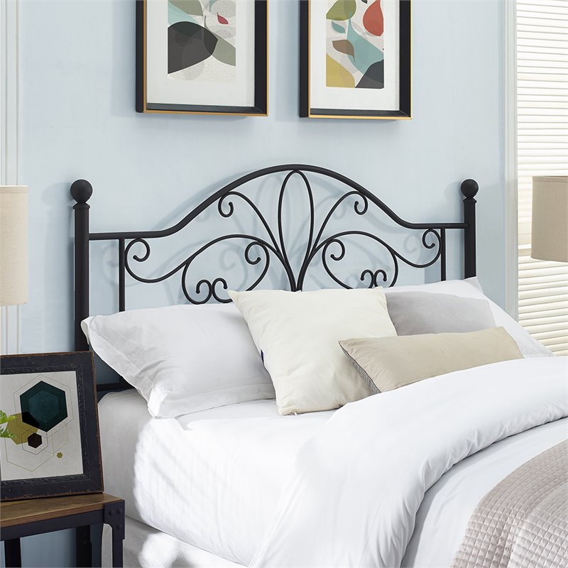 Crosley Furniture Evelyn King Metal Headboard In Black