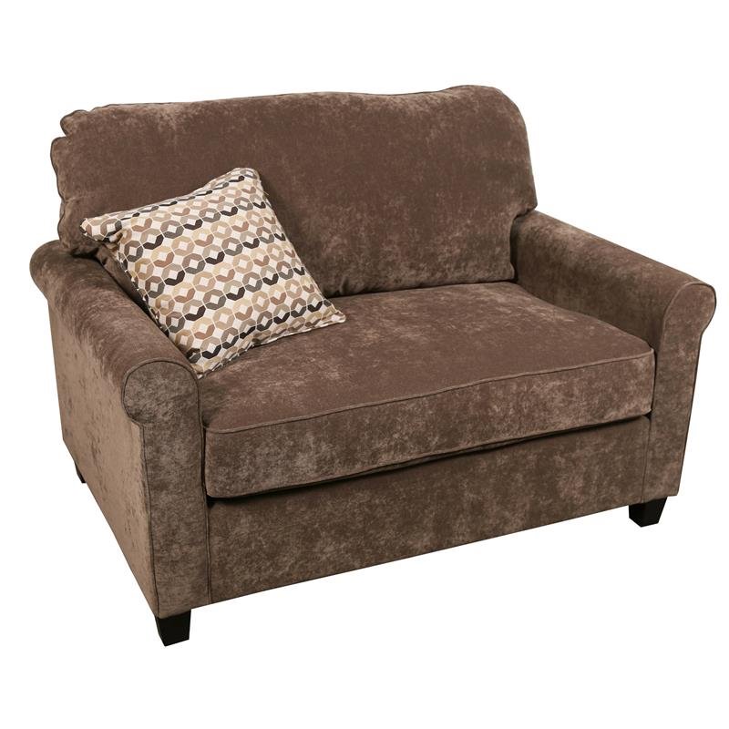 Microfiber Sofa Sleeper Hawthorne Collections Serena Plush Microfiber Twin Sleeper Sofa Taupe