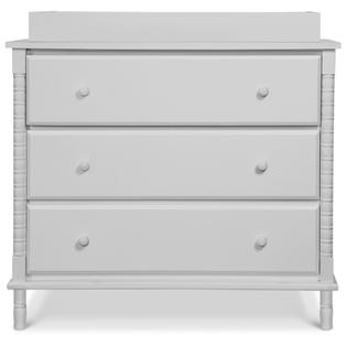 Davinci Jenny Lind 3 Drawer Spindle Baby Dresser In Fog Gray