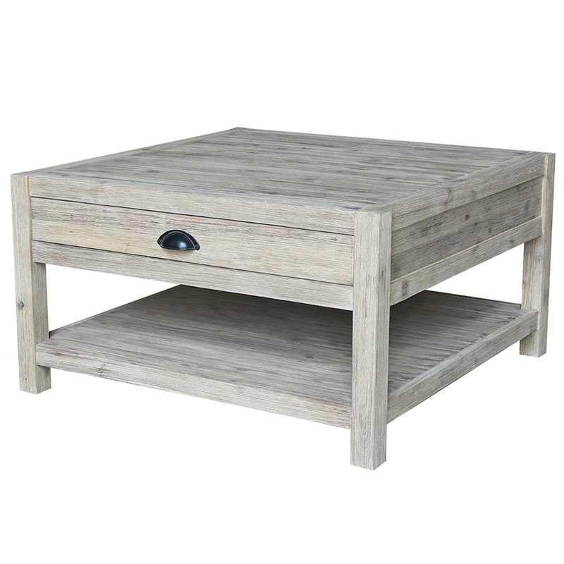 Square Coffee Table With Basket Storage Square Coffee Table With Basket Storage