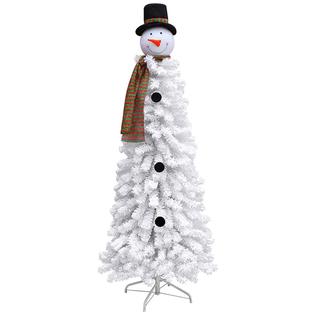 Jeco Inc Jeco Snowman Christmas Tree Decor In White And Brown