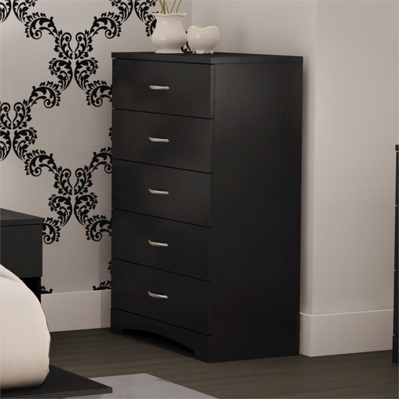 South S Step One 5 Drawer Chest With Organizers In Black South S Step One 5 Drawer Chest