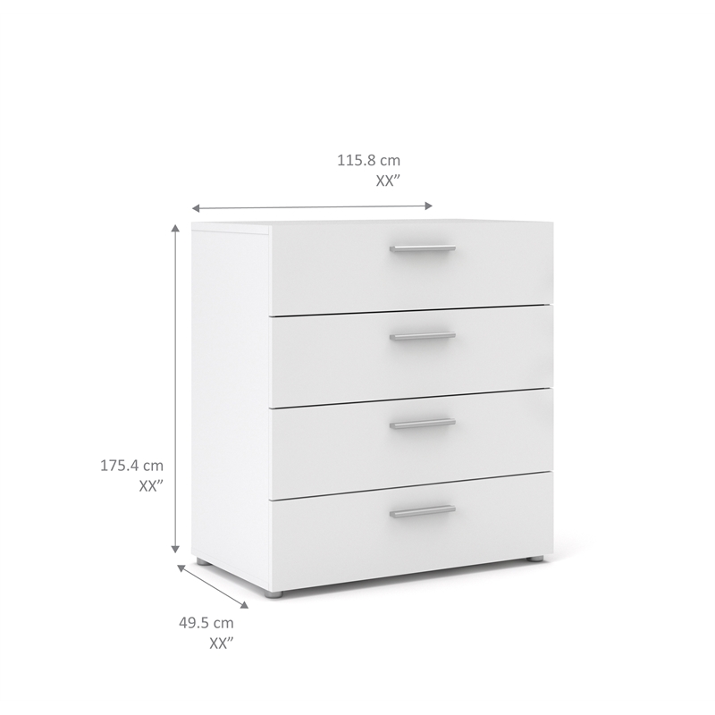 Tvilum Austin 4 Drawer Chest In White