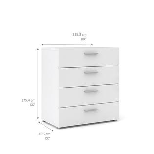 Tvilum Austin 4 Drawer Chest In White