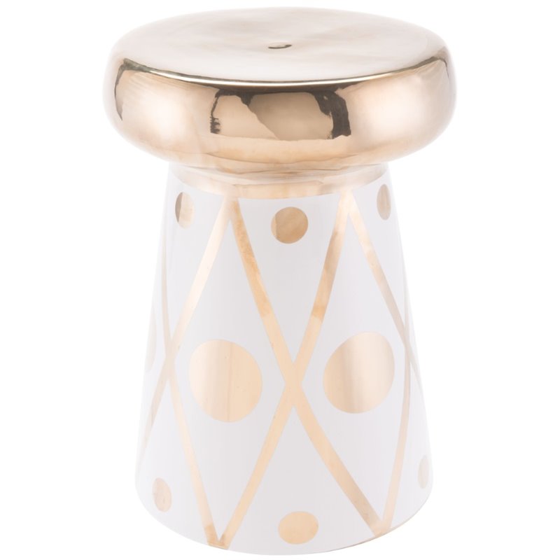 Zuo Modern A11072 Dots Garden Stool In Gold And White - Kmart Metal Garden Stool Zuo Modern A11072 Dots Garden Stool In Gold And White - Kmart Metal Garden Stool