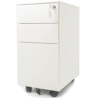 Pemberly Row 3 Drawer Locking File Cabinet In White
