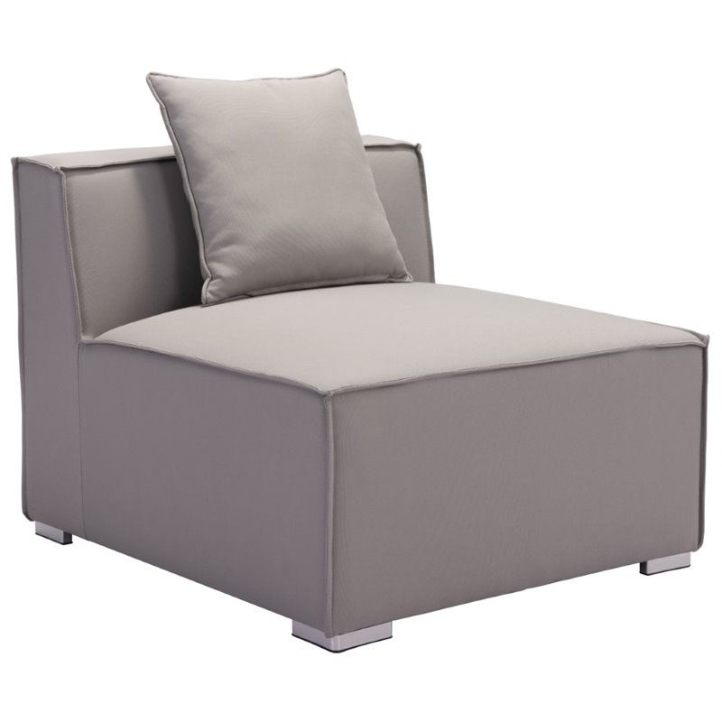 Zuo Modern 703856 Fiji Armless Patio Chair In Gray - Zuo Patio Chair Zuo Modern 703856 Fiji Armless Patio Chair In Gray - Zuo Patio Chair