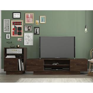 Nexera Morello 72 Tv Stand With Audio Cabinet In Truffle